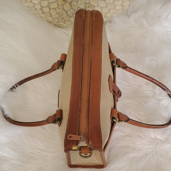 Dooney & Bourke Cream and Brown Satchel - Picture 7 of 16